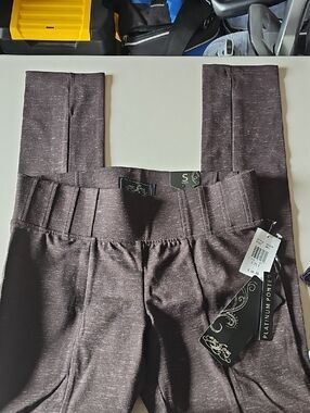 One 5 One Platinum Pockets Heathered Brown Leggings 5BIN B22